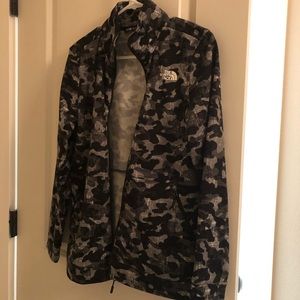 North Face Camo Zip up